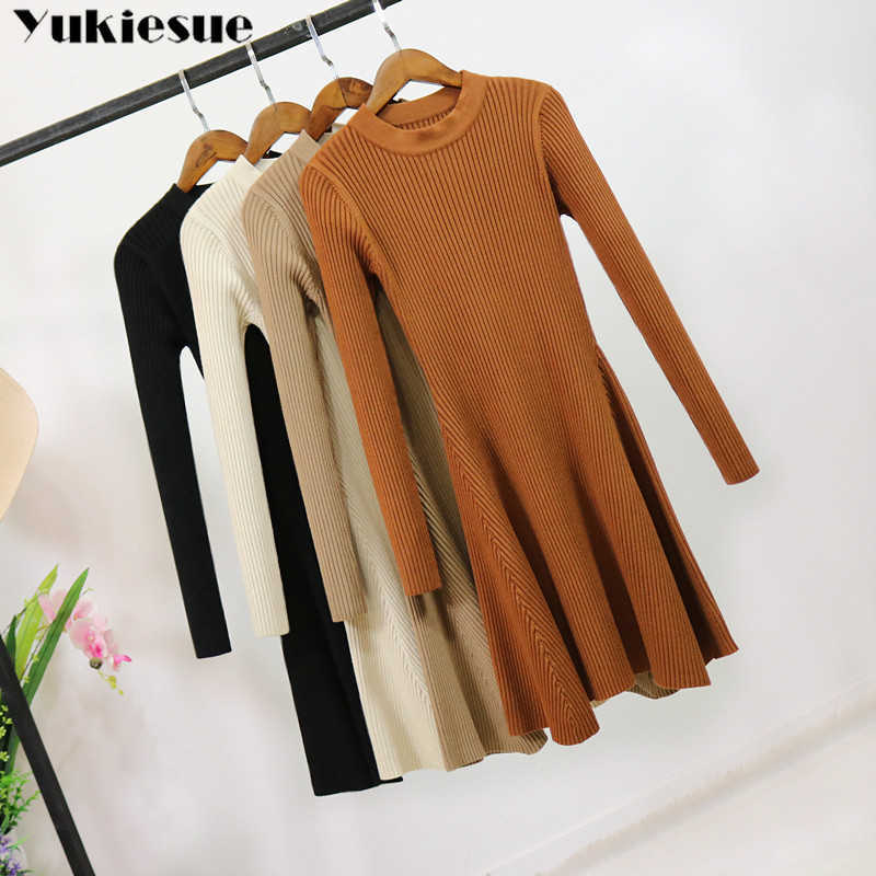Long Sleeve OL long O-neck Sweater Dress Women Autumn Winter spring Thick A-line Slim Female Jumper knitted 210608, Beige
Long Sleeve OL long O-neck Sweater Dress Women Autumn Winter spring Thick A-line Slim Female Jumper knitted 210608, Beige
