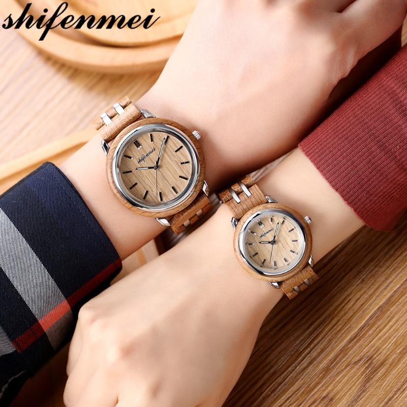 Wristwatches Shifenmei Lovers Wood Watches For Women Men Leather Band Bamboo Couple Casual Quartz Wristwatch OEM As Gift, S5503-6 women
Wristwatches Shifenmei Lovers Wood Watches For Women Men Leather Band Bamboo Couple Casual Quartz Wristwatch OEM As Gift, S5503-6 women