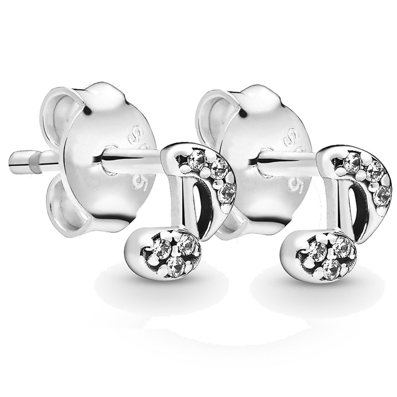 Earrings for Women 925 Sterling Silver Me Collection Earring My Musical Note Girl Pride Moon Sea Turtle Fashion DIY Jewelry