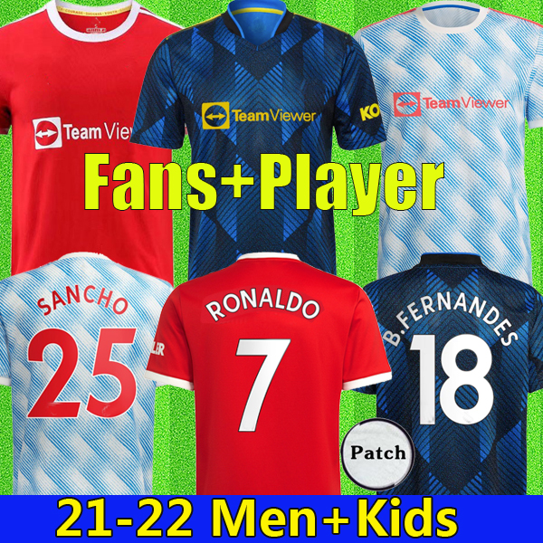 21 22 RONALDO SANCHO soccer jersey UNITED Fans Player version MAN BRUNO FERNANDES LINGARD POGBA RASHFORD VARANE football shirt UTD 2021 2022 men + kids kit, Third player
21 22 RONALDO SANCHO soccer jersey UNITED Fans Player version MAN BRUNO FERNANDES LINGARD POGBA RASHFORD VARANE football shirt UTD 2021 2022 men + kids kit, Third player