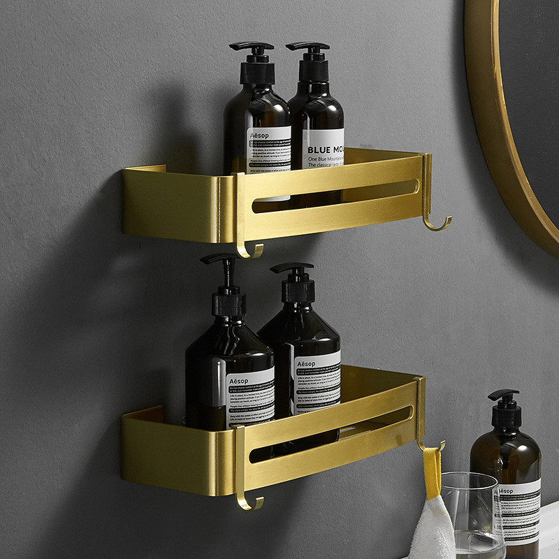 2021 New Bath Shower Brushed Gold Bathroom Corner Shelf Wall Mounted Aluminum Kitchen Storage Holder 12zc
2021 New Bath Shower Brushed Gold Bathroom Corner Shelf Wall Mounted Aluminum Kitchen Storage Holder 12zc