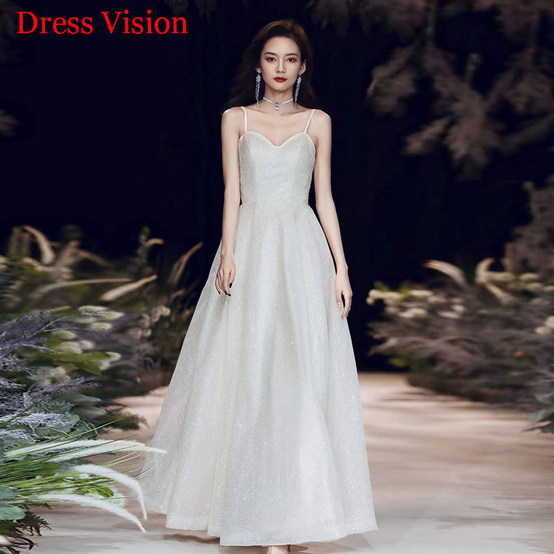 2021 Arrival Spaghetti Strap Shining Wedding Simple Robe Marie to Be Long Bride Gown Vestido De Novia Tioa, Ivory
2021 Arrival Spaghetti Strap Shining Wedding Simple Robe Marie to Be Long Bride Gown Vestido De Novia Tioa, Ivory
