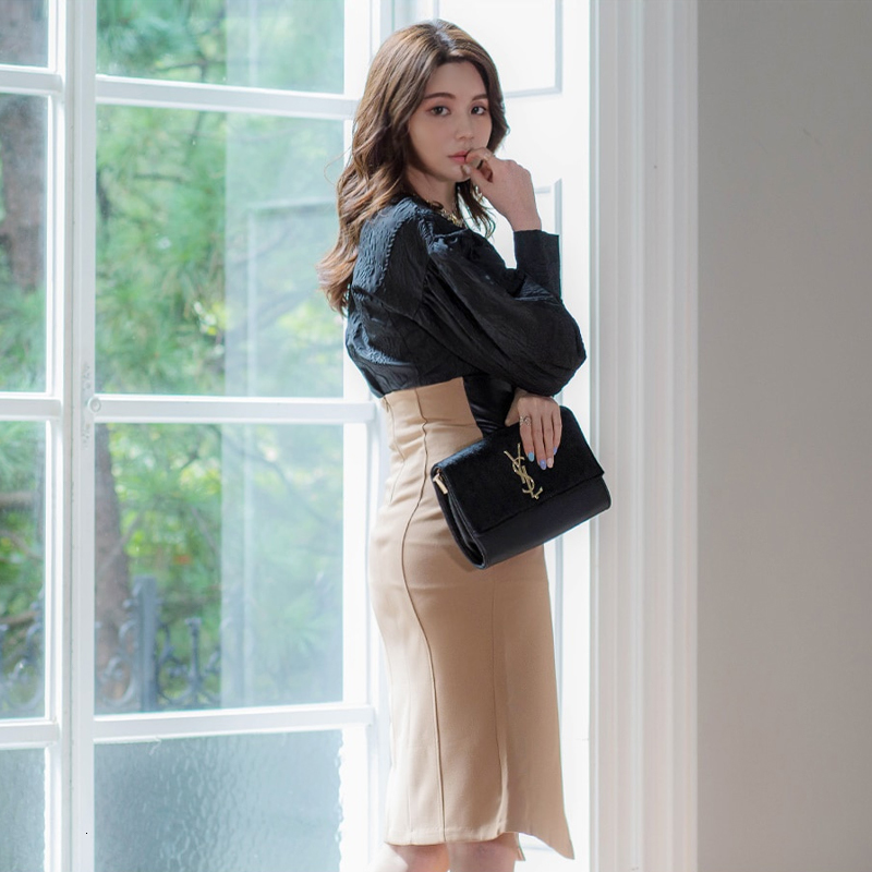 spring autumn pieces women's suits sleeve shirt waist pencil skirt define t5120 pmsb, Black
spring autumn pieces women's suits sleeve shirt waist pencil skirt define t5120 pmsb, Black