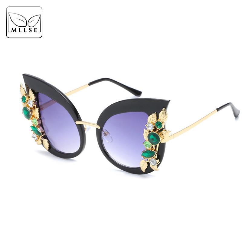 MLLSE Fashion Rhinestone Oversize Cat Eye Sunglasses for Women Big Frame Faux Jewels Sun Glasses with Gold Leaf Ladies Eyewear
MLLSE Fashion Rhinestone Oversize Cat Eye Sunglasses for Women Big Frame Faux Jewels Sun Glasses with Gold Leaf Ladies Eyewear