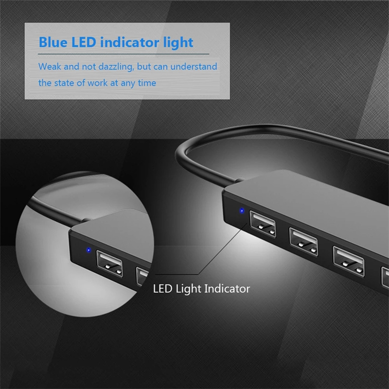 High Speed USB Hub Computer Adapter 4 Ports Multi USB 3.0 Splitter Extension Cable & TYPE C 3.0 to USB3.0 For Computer Laptop Mouse Keyboard Game Cont
