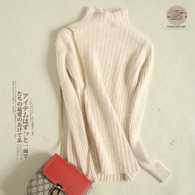 Plus Size Women Sweaters 100% Mink Cashmere Knitting Jumpers for Ladies New Fashion Pullovers 6Colors Standard Clothes 201017
