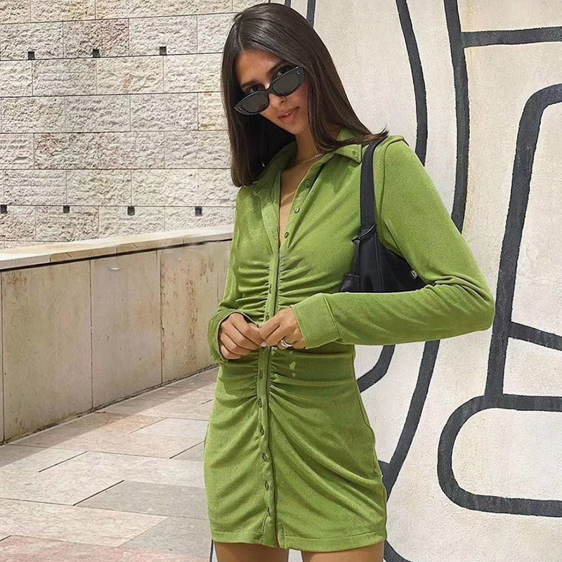 Velvet Frill Button Dress Sexy Elegant Long Sleeve Turn Down Collar Slim Autumn Vintage Casual Party Mini Dress 2021, Black;gray
Velvet Frill Button Dress Sexy Elegant Long Sleeve Turn Down Collar Slim Autumn Vintage Casual Party Mini Dress 2021, Black;gray