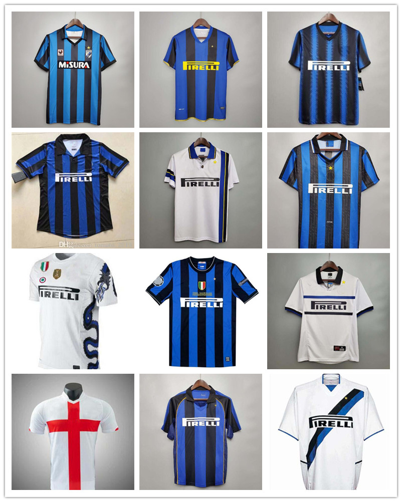 1990 1997 1998 1999 Inter Vinatge Milan Retro Soccer Jersey 9 RONALDO 22 MILITO 10 SNEIJDER 10 BAGGIO ZANETTI VIERI Football Shirt Kits, Black;yellow
1990 1997 1998 1999 Inter Vinatge Milan Retro Soccer Jersey 9 RONALDO 22 MILITO 10 SNEIJDER 10 BAGGIO ZANETTI VIERI Football Shirt Kits, Black;yellow