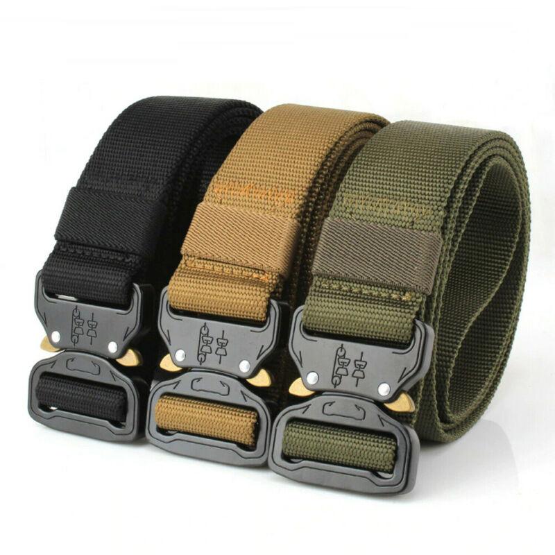 New Men's Nylon Outdoor Tactical Belts Waist Belt with Metal Buckle Adjustable Heavy Duty Training Waist Belt, Black
New Men's Nylon Outdoor Tactical Belts Waist Belt with Metal Buckle Adjustable Heavy Duty Training Waist Belt, Black