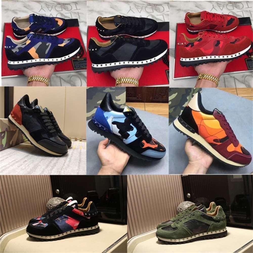 Fashion Shoes Men Women Suede Stud Rivet Rockrunner Camouflage Leather Casual Shoes Flats Sneakers Runner Sport Train Per VALENTINOes\u52aa, 39
Fashion Shoes Men Women Suede Stud Rivet Rockrunner Camouflage Leather Casual Shoes Flats Sneakers Runner Sport Train Per VALENTINOes\u52aa, 39