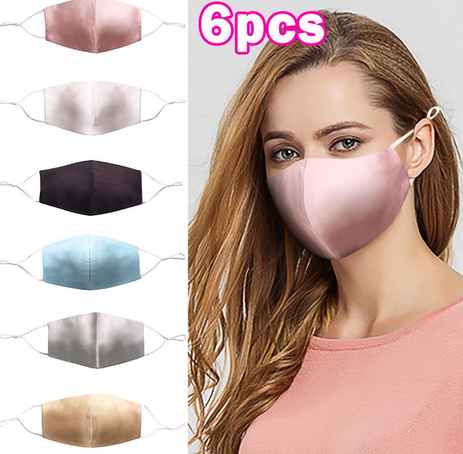 6 Styles Fashion Men Women Party Mask Solid Color Top Quality Silk Fabrics Womens 2 Layer 95% Filtration Efficiency Dustproof Prevention of Influenza Face Masks
6 Styles Fashion Men Women Party Mask Solid Color Top Quality Silk Fabrics Womens 2 Layer 95% Filtration Efficiency Dustproof Prevention of Influenza Face Masks