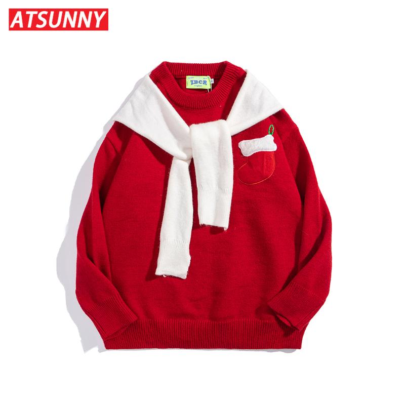 Men's Sweaters ATSUNNY Fashion Knitted Sweater Christmas Casual Pullover Harajuku Style Man Autumn And Winter Cute Clothes Streetwear, White;black
Men's Sweaters ATSUNNY Fashion Knitted Sweater Christmas Casual Pullover Harajuku Style Man Autumn And Winter Cute Clothes Streetwear, White;black