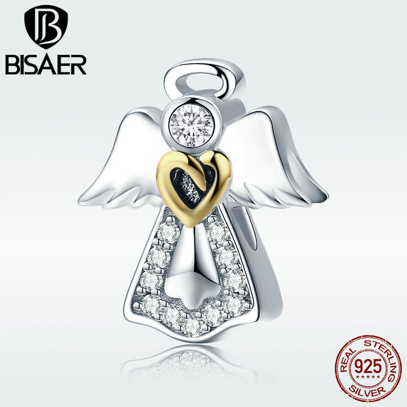 Charm 925 Sterling Silver Double Color Heart Guardian Angel Beads Charm fit for Original Women s925diy 3mm Charm Bracelet GXC747 Q0531
Charm 925 Sterling Silver Double Color Heart Guardian Angel Beads Charm fit for Original Women s925diy 3mm Charm Bracelet GXC747 Q0531