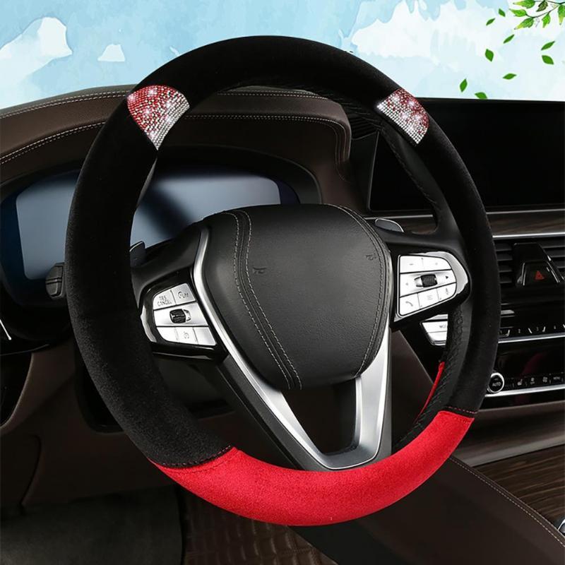 Steering Wheel Covers Protector Warm Decorative Super Soft Velvet Rhinestone Car Steering-wheel Cover Interior Accessories For Auto
Steering Wheel Covers Protector Warm Decorative Super Soft Velvet Rhinestone Car Steering-wheel Cover Interior Accessories For Auto