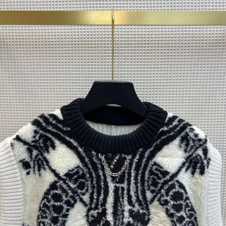Women's Vests Luxury Thick Vest Sweaters Women Fashion Contrast Jacquard Top Quality Wool Knitted Lady Winter 2021, Black;white
Women's Vests Luxury Thick Vest Sweaters Women Fashion Contrast Jacquard Top Quality Wool Knitted Lady Winter 2021, Black;white