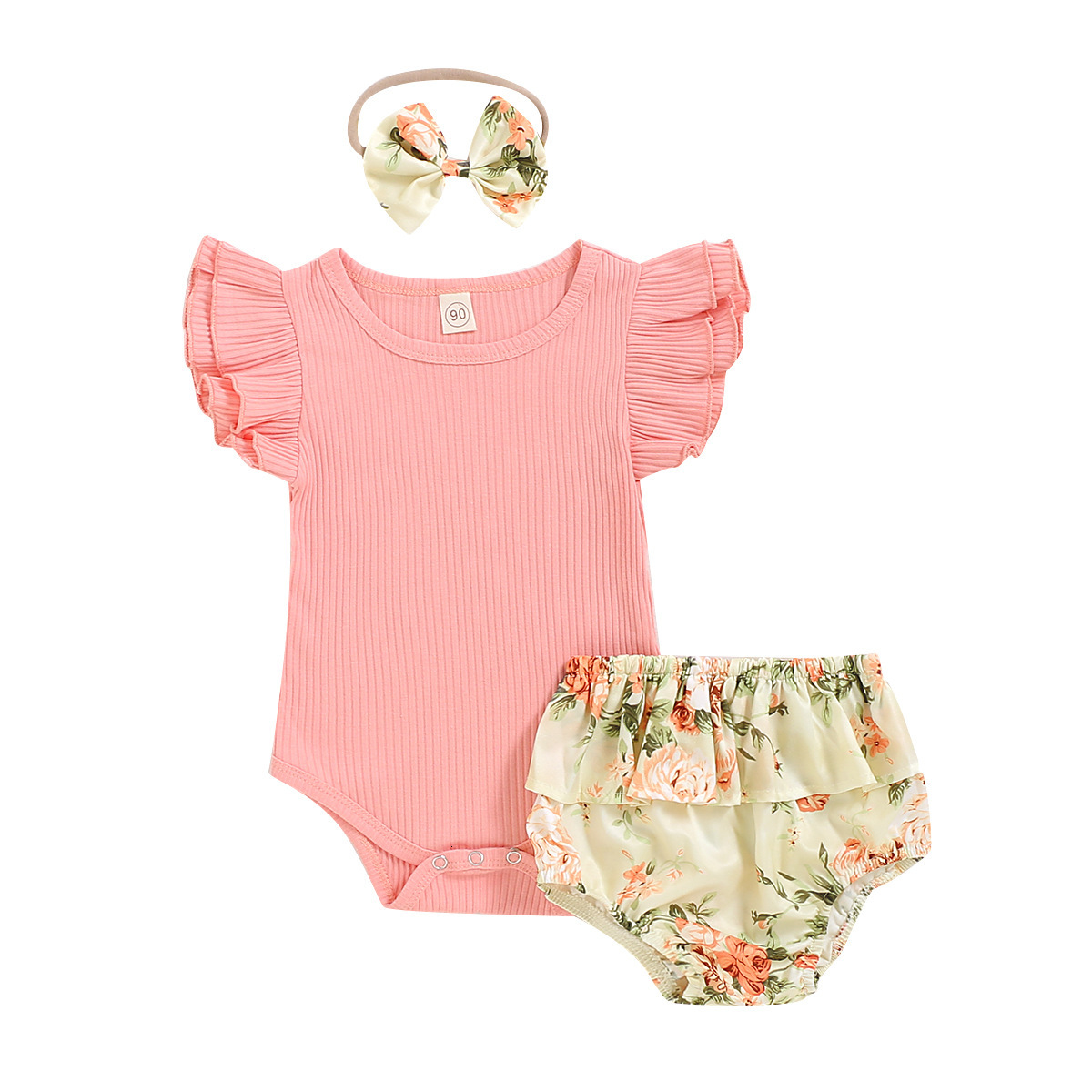 New 2021 Summer Baby Girls Clothes Set 3pcs Ribbed Cotton Bodysuit+print Floral Bloomers+headwear 4 Colour Cute Kids Jumpsuit 7r72, White
New 2021 Summer Baby Girls Clothes Set 3pcs Ribbed Cotton Bodysuit+print Floral Bloomers+headwear 4 Colour Cute Kids Jumpsuit 7r72, White