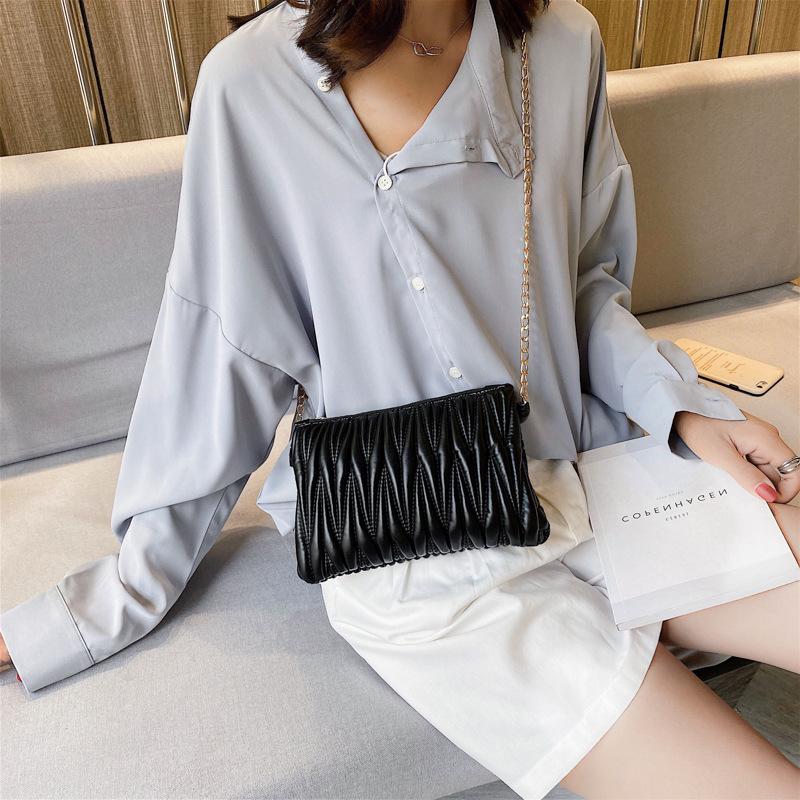 2021 new arrival women chain crossbody bag shoulder bag ruched soft min for lady free shipping, Black
2021 new arrival women chain crossbody bag shoulder bag ruched soft min for lady free shipping, Black
