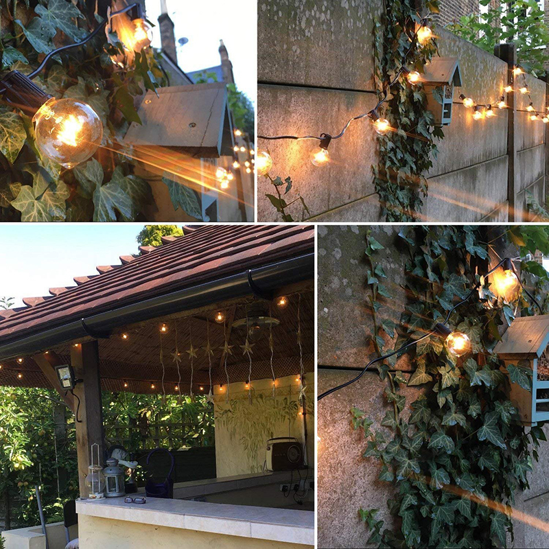 50FT 30FT 25FT Patio string light Outdoor christmas decoration fairy for outdoor party garden garland wedding dj Y200603