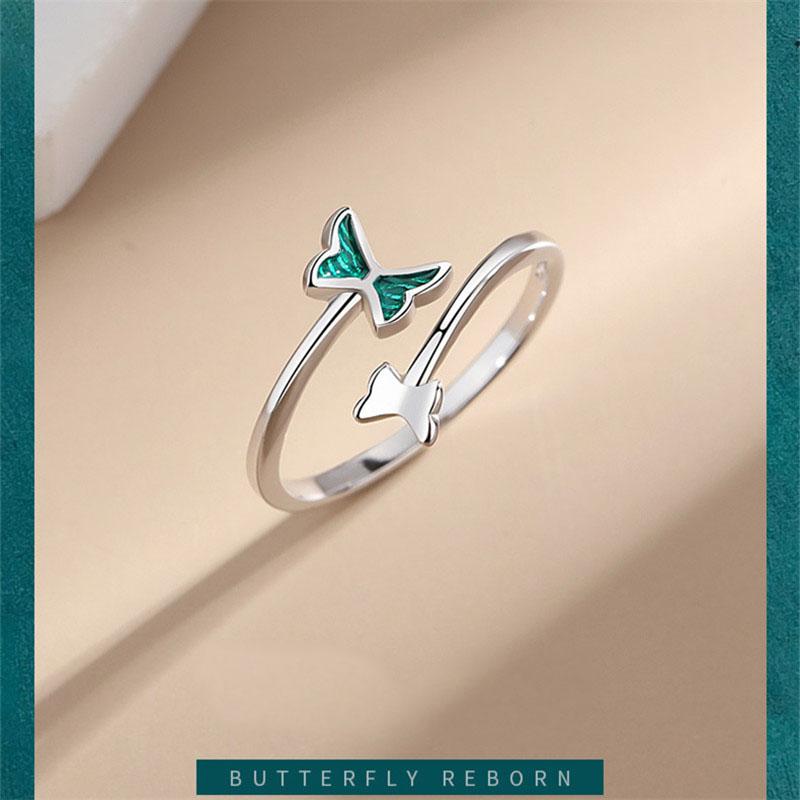 Cluster Rings Fashion Women's S925 Silver Plated Personality Green Butterfly Open J01245
Cluster Rings Fashion Women's S925 Silver Plated Personality Green Butterfly Open J01245