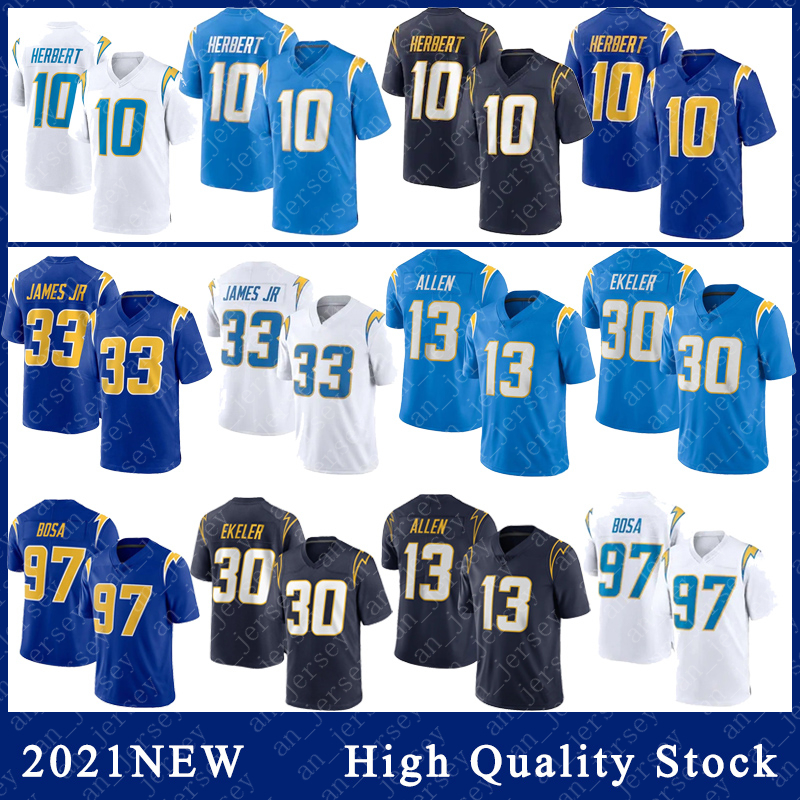 10 Justin Herbert Mens Football jersey 33 Derwin James Jr 30 Austin Ekeler 13 Keenan Allen 97 Joey Bosa high quality Stitched jerseys, Shown
10 Justin Herbert Mens Football jersey 33 Derwin James Jr 30 Austin Ekeler 13 Keenan Allen 97 Joey Bosa high quality Stitched jerseys, Shown