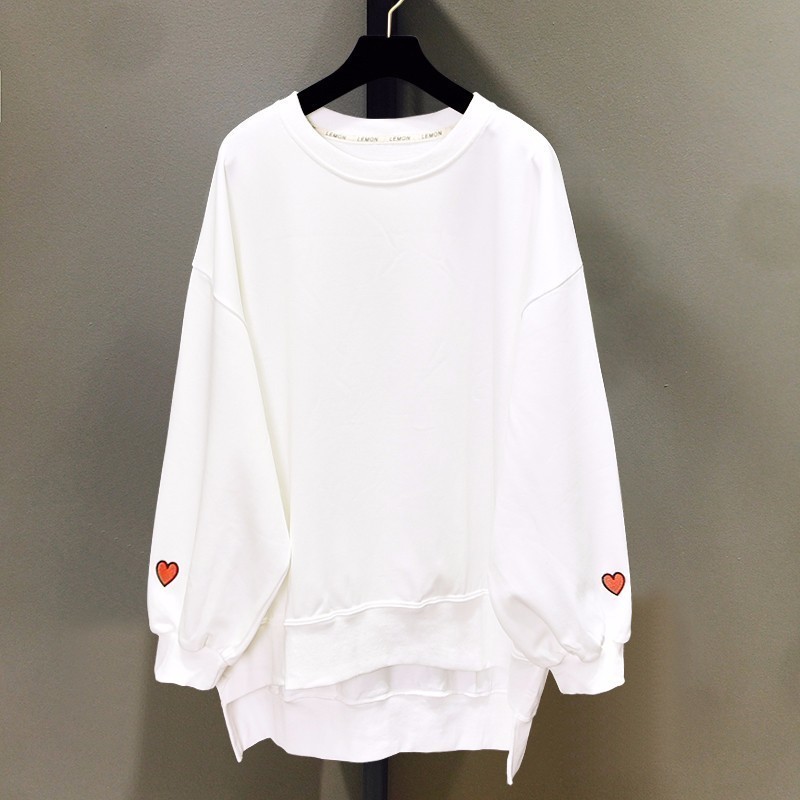 CHICEVER Spring Embroidery Female Sweatshirt For Women Top Pullovers Batwing Sleeve Loose Big Size Sweatshirts Clothes New 201204