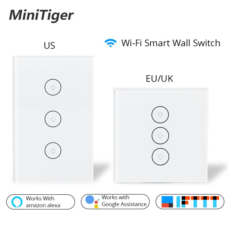Smart Home Control Tuya Life Wifi Wall Touch Switch Glass Panel Mobile APP Remote Work With Amazon Alexa Google US EU UK
Smart Home Control Tuya Life Wifi Wall Touch Switch Glass Panel Mobile APP Remote Work With Amazon Alexa Google US EU UK