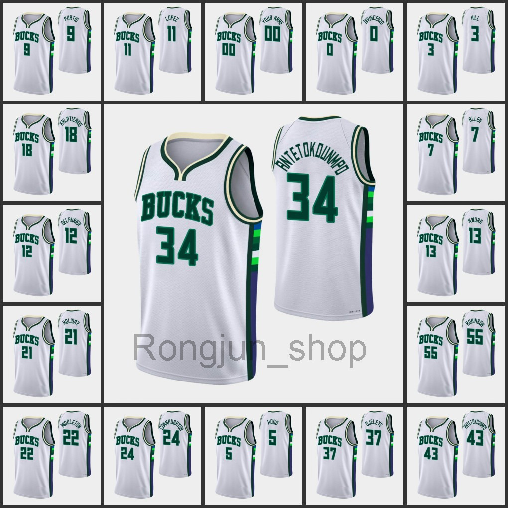 2021-22 Milwaukees Printed Men Giannis Antetokounmpo Jrue Holiday Bobby Portis Khris Middleton 75th Anniversary Buck jerseys
2021-22 Milwaukees Printed Men Giannis Antetokounmpo Jrue Holiday Bobby Portis Khris Middleton 75th Anniversary Buck jerseys