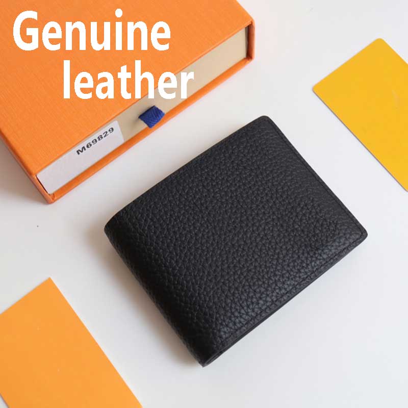 M69829 Luxury Designer men Short wallet fashion credit card holder top Quality Grain lines genuine leather man wallets with box womens purse Money clip bag, Black
M69829 Luxury Designer men Short wallet fashion credit card holder top Quality Grain lines genuine leather man wallets with box womens purse Money clip bag, Black