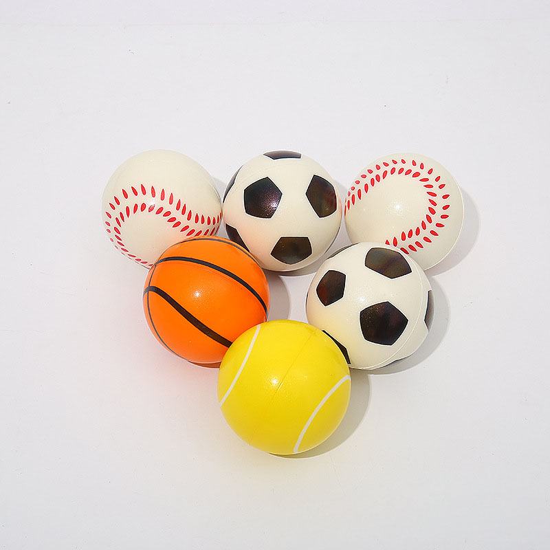 Football Basketball Tennis Baseball Kindergarten Baby Toy PU Foam Ball Anti Stress Sports Balls Stress Relief Decompression Squeeze Toys Anxiety Relie
