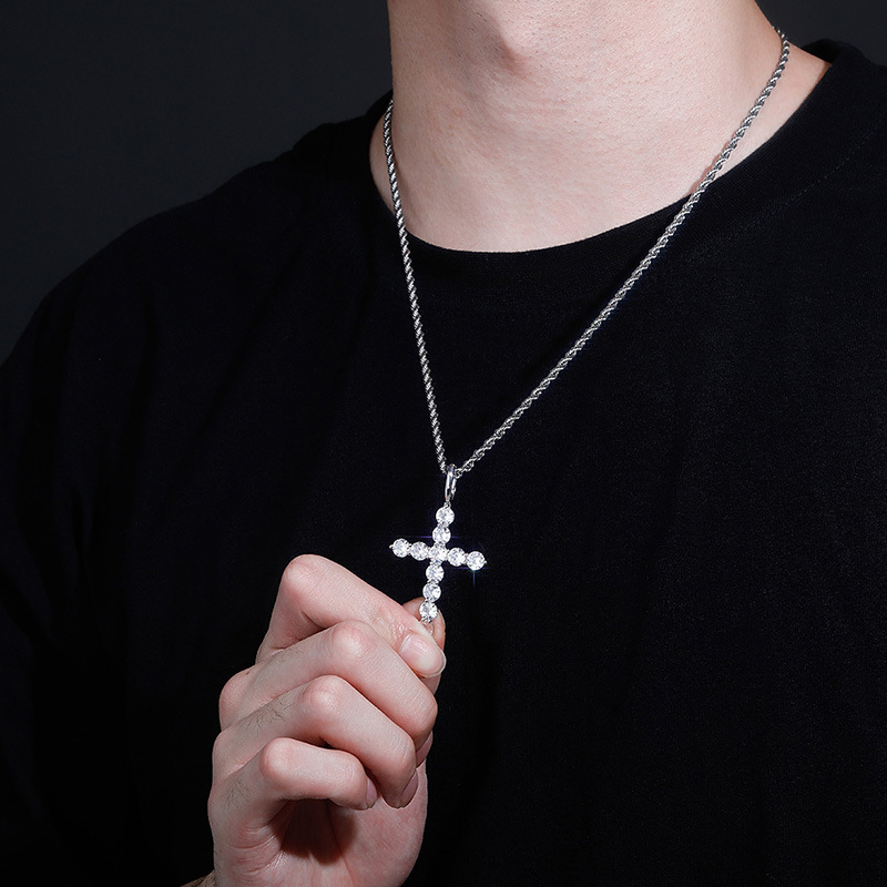Hip Hop Mens Jewelry Pendant Luxury Designer Necklace Bling Diamond Iced Out Pendants with Rope Chain Rapper Women Fashion Accessories