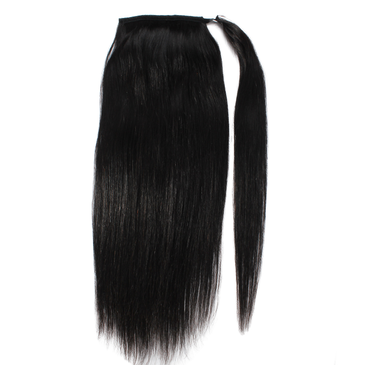 Celebrity fashion brazilian swoop ponytail 10-22inch wraps straight pony tail hairpiece clip in drawstring ponytails hair extension 120g