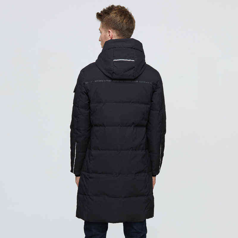 Winter Men Long Down Jacket Hooded High Quality Loose White Duck Down Coat Men Thick Warm Winter Down Parkas Men Snow Coat 211104