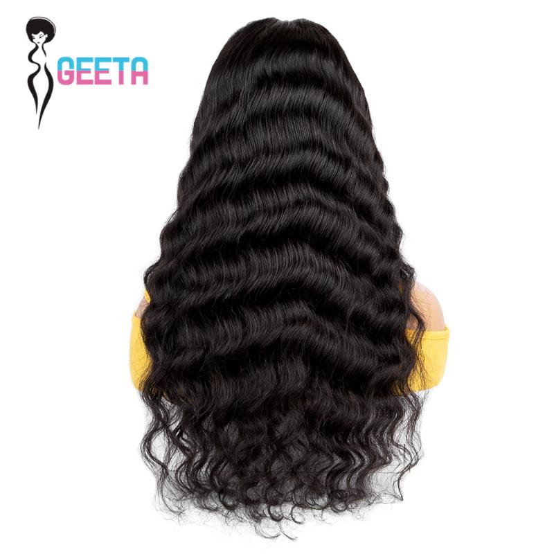 Lace Wigs Geeta Loose Deep Wave Closure Wig 180% 4x4 Front Human Hair Brazilian Frontal For Women