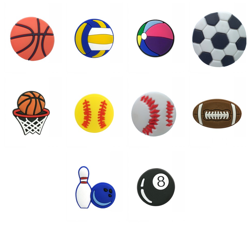 moq=2lots sports balls shoe charms wholesale jibitz for croc soft rubber PVC charm accessories promotional gift plastic ornaments, White;pink
moq=2lots sports balls shoe charms wholesale jibitz for croc soft rubber PVC charm accessories promotional gift plastic ornaments, White;pink