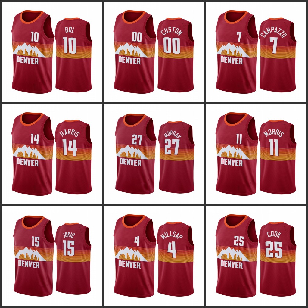 Men DenverNuggetsNikolaJokic Jamal Murray Bol Bol Facundo Campazzo Custom 2021 OrangeCityEditionNew Uniform Jersey
Men DenverNuggetsNikolaJokic Jamal Murray Bol Bol Facundo Campazzo Custom 2021 OrangeCityEditionNew Uniform Jersey