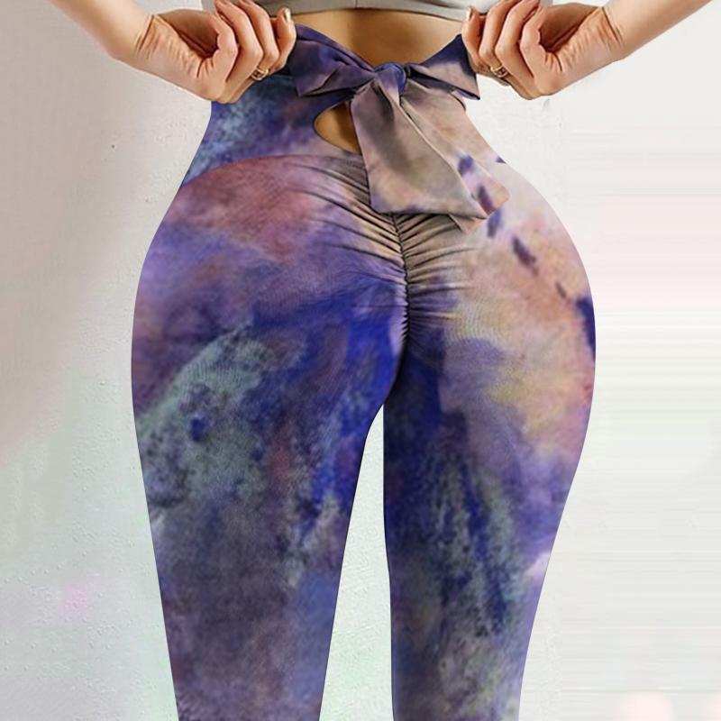Yoga Outfit Bow-tied Pants Ladies Print High Waist BuLifting Stretch Tummy Control Fitness Leggings Running Dance Trousers A20
Yoga Outfit Bow-tied Pants Ladies Print High Waist BuLifting Stretch Tummy Control Fitness Leggings Running Dance Trousers A20