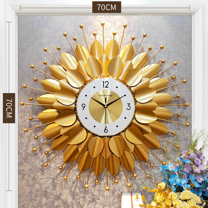 Wall Clocks Nordic Luxury Metal Modern Large Gold Clock 3d Simple Art Watches Horloge Murale Home Decoration FZ295