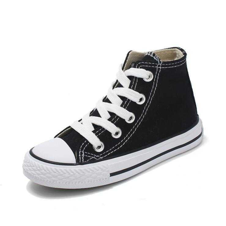 Children Casual Shoes Unisex 2020 Classic High Top Girls Canvas Shoes Student Lace up Sneakers for Kids Boys New Toddler Shoes P0830