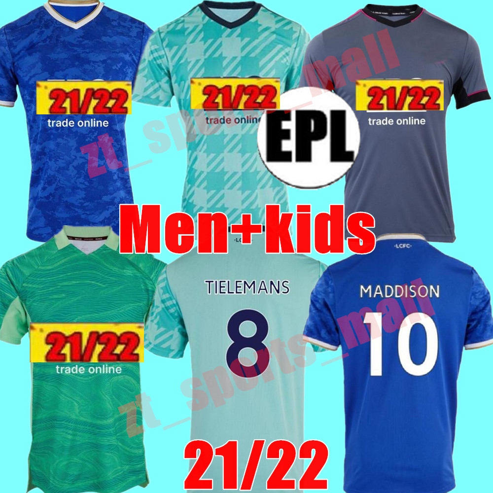 

LeiCesteR 21 22 adult Men + kids kit soccer jersey football shirt 2021 2022 home away VARDY NDIDI MADDISON IHEANACHO GRAY BARNES MORGAN RICARDO uniforms, Kids gk+socks