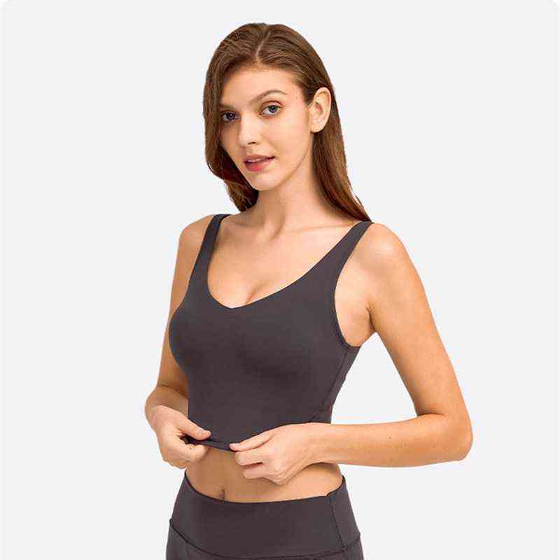 Womens Sports Bra Lulu Fitness Tank Top Women Sports Support Sexy Tight Yoga Vest Buttery Soft Weightless with Removable Chest Pad Custom 220222, Streamer gray
Womens Sports Bra Lulu Fitness Tank Top Women Sports Support Sexy Tight Yoga Vest Buttery Soft Weightless with Removable Chest Pad Custom 220222, Streamer gray