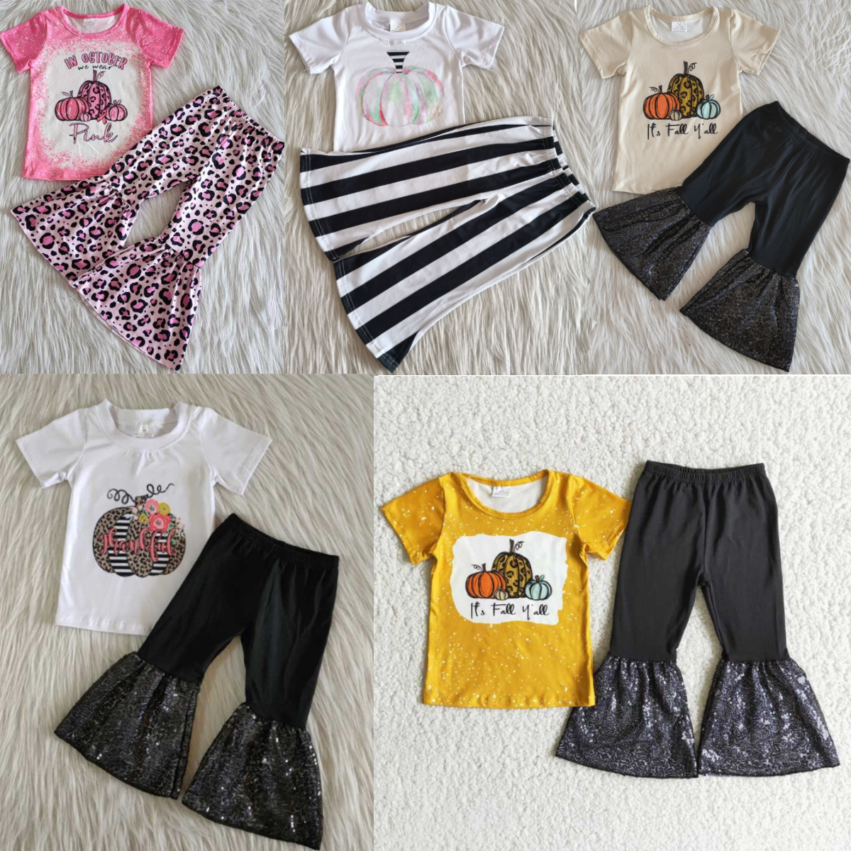 Fashion Kids Boutique Clothing Sets Pumpkin Design Baby Girls Designer Clothes Bell Bottom Pants Halloween Toddler Outfits Wholesale Kid Children Outfit Fall Set, White
Fashion Kids Boutique Clothing Sets Pumpkin Design Baby Girls Designer Clothes Bell Bottom Pants Halloween Toddler Outfits Wholesale Kid Children Outfit Fall Set, White
