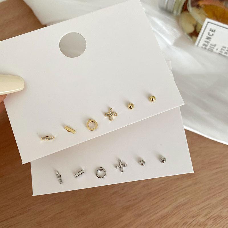 Stud Arrival Earrings Geometric Metal Women Classic 6-piece Set Of Letter Simple Korean Female Jewelry, Golden;silver
Stud Arrival Earrings Geometric Metal Women Classic 6-piece Set Of Letter Simple Korean Female Jewelry, Golden;silver