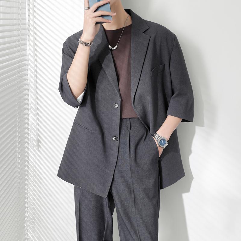 Men's Suits & Blazers Men Streetwear Vintage Fashion Loose Casual Korean Short Sleeve Dress Suit Jacket Male Wedding Blazer Coat, Black
Men's Suits & Blazers Men Streetwear Vintage Fashion Loose Casual Korean Short Sleeve Dress Suit Jacket Male Wedding Blazer Coat, Black