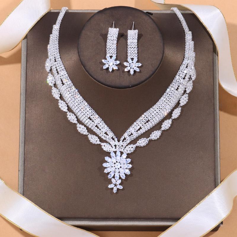 Earrings & Necklace Stonefans Luxury Zircon Flowers Bridal Jewelry Sets For Women Wedidng Gift Rhinestone And Set African, As pic
Earrings & Necklace Stonefans Luxury Zircon Flowers Bridal Jewelry Sets For Women Wedidng Gift Rhinestone And Set African, As pic