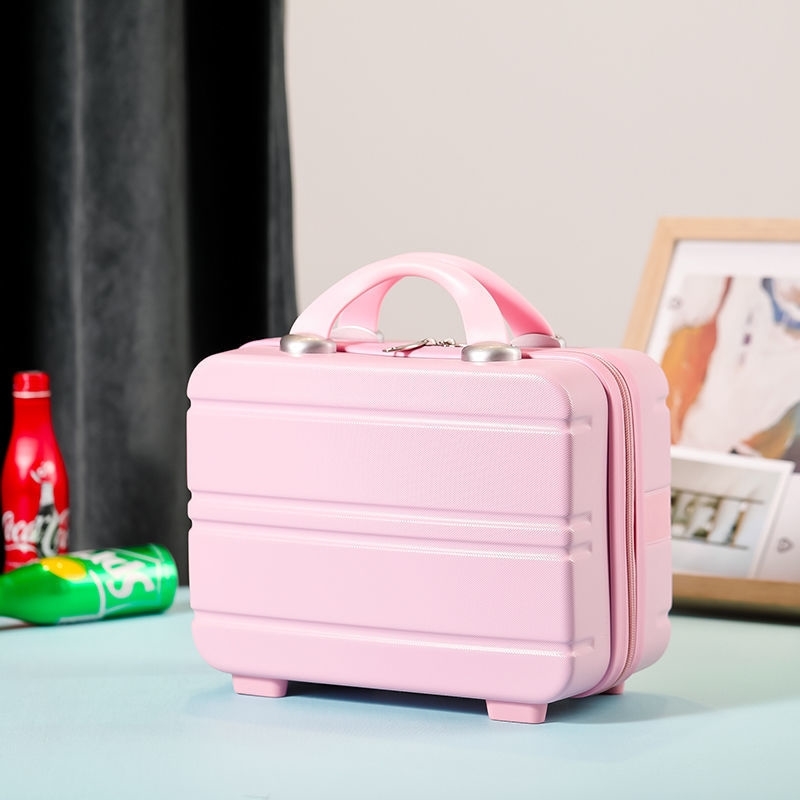 14 inch candy color small cosmetic toolbox portable student travel simple suitcase, Yellow
14 inch candy color small cosmetic toolbox portable student travel simple suitcase, Yellow