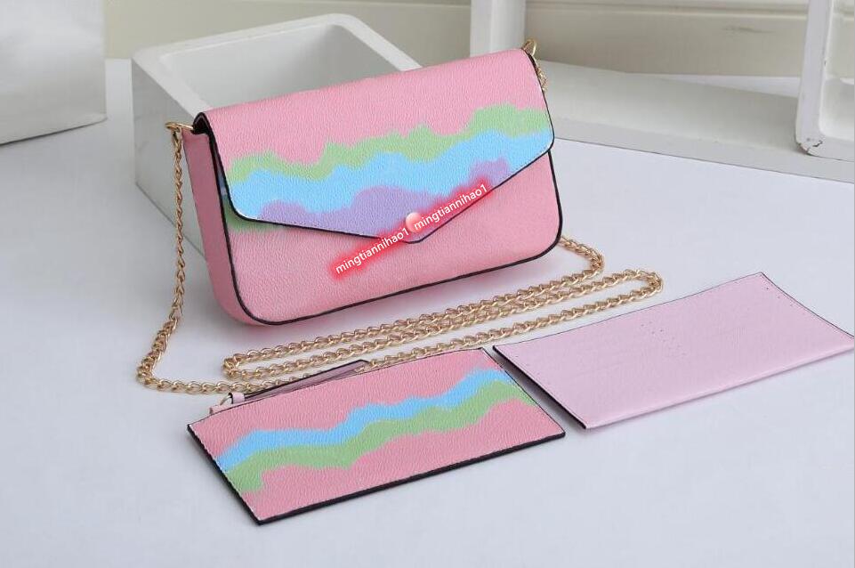 Printing Handbag Classic Chains Bags Shoulder Bag Leather Crossbody Envelope Chain Purse Card 3-Piece Wallet, Sky blue
Printing Handbag Classic Chains Bags Shoulder Bag Leather Crossbody Envelope Chain Purse Card 3-Piece Wallet, Sky blue