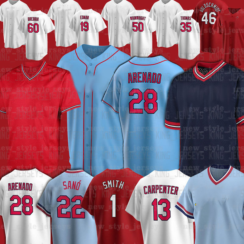 28 Nolan Arenado 46 Paul Goldschmidt 1 Ozzie Smith 4 Yadier Molina Dexter Fowler Paul DeJong Miles Mikolas Jack Flaherty Bob Gibson Baseball Jerseys, Men(hong que )
28 Nolan Arenado 46 Paul Goldschmidt 1 Ozzie Smith 4 Yadier Molina Dexter Fowler Paul DeJong Miles Mikolas Jack Flaherty Bob Gibson Baseball Jerseys, Men(hong que )