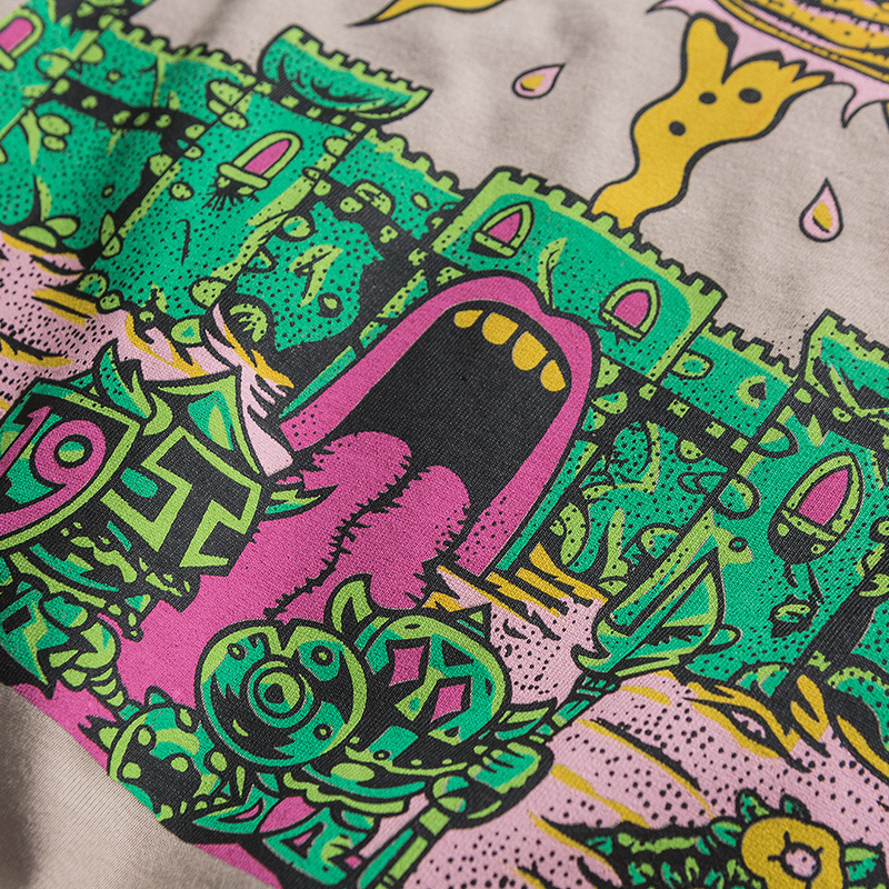 Aolamegs Hip Hop Sweatshirt Colorful Cartoon Demon Print Pullover Cotton Cozy Retro High Street Hipster Hoodie Streetwear Autumn 201020
