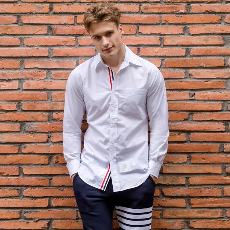 Thom Tb Brand Men Shirt Cotton Casual Women Blouse Business High Quality Korean Design Slim Oxford Turn Down Collar Long Sleeved, White
Thom Tb Brand Men Shirt Cotton Casual Women Blouse Business High Quality Korean Design Slim Oxford Turn Down Collar Long Sleeved, White