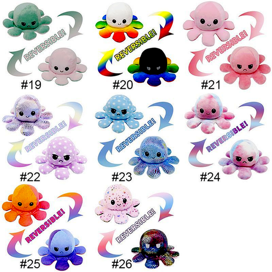 TIK TOK wholesale price 26 styles Reversible Flip Octopus Double-sided Octopus Stuffed Dolls Expression Plush Toy Soft Baby Gift Doll Christmas Birthday Gifts V13
TIK TOK wholesale price 26 styles Reversible Flip Octopus Double-sided Octopus Stuffed Dolls Expression Plush Toy Soft Baby Gift Doll Christmas Birthday Gifts V13